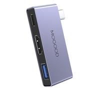 MOGOOD Hub Tipo C 3-in-1 a HDMI 4K@60Hz, Ricarica PD 100W, USB 3.0 5Gbps, Compatibile con MacBook, Smart TV, Switch, Laptop.