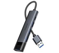 MOGOOD Hub USB 3.0, Estensore USB 5Gbps con Cavo di Estensione 10CM, Splitter con 4 USB A 3.0 Porte, Adattatore Porta USB Multi Adatto per Laptop, PC, Hard Disk, Tastiere, ecc.