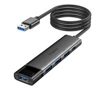 MOGOOD Hub USB 3.0, Hub USB a 4 porte da 5Gbps con alimentazione di tipo C, adattatore USB multiplo, estensore USBA compatibile con laptop, PC, PS5, MacBook Pro/Air e altro(1M)