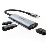 MOGOOD Hub USB C 3in1 HDMI4K30Hz USB3.0 PD100W per MacBook Switch Windows | Custodia alluminio anti-disturbo, ricarica e trasferimento simultanei, compatibile tutti dispositivi USB-C e Thunderbolt 3/4