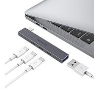 MOGOOD Hub USB C Multiporta 4 in 1, Sottile e Portatile | 2 Porte USB C Dati, Ricarica PD 60W, Interfaccia USB 3.0 Alta Velocità, Compatibile con MacBook, iPad, iPhone 17, Samsung, Notebook e Tablet