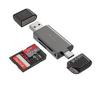 MOGOOD Lettore di Schede SD/Micro SD USB 3.0, 2-in-1 Adattatore USB-A e USB-C 5Gbps, OTG Card Reader per Macbook, iPad Pro, iPhone 17, Galaxy S25, Huawei Mate70