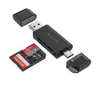 MOGOOD Lettore di Schede SD/TF, 480Mbps Tipo C e Lettore di Schede USB 2.0, Adattatore TF, Supporta SD/Micro SD/SDHC/SDCC/MMC