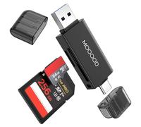 MOGOOD Lettore di Schede SD/TF USB 3.0 5Gbps, 2-in-1 Adattatore USB-A/USB-C OTG, Supporta SDHC/SDXC/MMC, Compatibile con iPhone 17 Pro Max Air, MacBook Pro, iPad Pro, Galaxy S25 S24, Mate70 P70