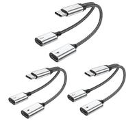 MOGOOD Splitter USB C a USB C Adattatore Femmina Y Cavo 60W Splitter (non per Monitor) 2Tipo C Doppio HUB PORTA Tipo C di Ricarica Diviso per Mac, Xbox One, PS5, Laptop