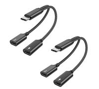 MOGOOD Splitter USB C a USB C Adattatore Femmina Y Cavo 60W Splitter (non per Monitor) 2Tipo C Doppio HUB PORTA Tipo C di Ricarica Diviso per Mac, Xbox One, PS5, Laptop