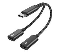 MOGOOD Splitter USB C a USB C Adattatore Femmina Y Cavo 60W Splitter (non per Monitor) 2Tipo C Doppio HUB PORTA Tipo C di Ricarica Diviso per Mac, Xbox One, PS5, Laptop