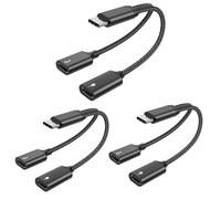 MOGOOD Splitter Y USB-C Nero 3Pezzi Ricarica 60W Nessuna Trasmissione Video