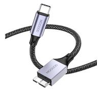 MOGOOD Tipo C a Micro B 3.0 Cavo 0.5M, 5Gbps USB C a Micro B 3.0 Cavo del Disco Rigido, Compatibile con Western Digital, Toshiba, Seagate, Canon, Nikon, Galaxy S5, ecc