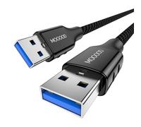 MOGOOD USB a USB Cavo 2M USB a USB Cavo USB 3.0 Maschio a Maschio USB Extender Tipo A a Tipo A Cavo per Trasferimento Dati Compatibile con Hard Drive, Laptop, Monitor e altro ancora