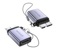 MOGOOD USB C femmina a micro B spina adattatore di ricarica dati, Micro B a USB C adattatore convertitore di ricarica dati per disco rigido esterno drive, fotocamera digitale, telefono(2 confezioni)