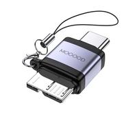 MOGOOD USB C Plug to Micro B Plug Adattatore, Micro B to USB3.0 C Plug Data Adapter, USB C Plug to Micro B Data Charging Converter Adattatore per Hard Disk Esterni Unità SSD (1 confezione)