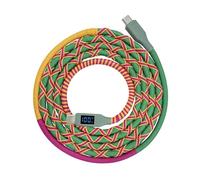 MOGOOD USB C to USB C Cable, 1.5M Type C to Type C Cable Nylon Braided, 100W Fast Charging Cord with LED Display, Compatible with MacBook, iPad Pro, Samsung Galaxy Z Flip6, Google Pixel 9 Pro XL.