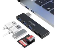 MOGOOD USB HUB 5 IN 1 Stazione di docking Adapte USB multiport con 1 × USB 3.0, 2 × USB 2.0, lettore di schede SD/TF, per laptop, tastiera, mouse, MacBook Air,Mac Pro,IMAC,Surface Pro,Flash Drive