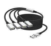 MOGOOD USB Splitter, Cavo USB 4 in 1,Hub USB Adattatore da USB a USB,Splitter USB Multi-Presa,Convertitore Cavo USB a 4 USB Femmina Multi Porte USB Cavo di Prolunga di Alimentazione USB per PC/Auto/TV