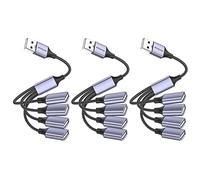 MOGOOD USB Splitter, Cavo USB 4 in 1,Hub USB Adattatore da USB a USB,Splitter USB Multi Presa,Convertitore Cavo USB a 4 USB Femmina Multi Porte USB Cavo di Prolunga di Alimentazione USB per PC/Auto/TV