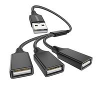 MOGOOD USB Splitter da 1 a 3 USB 2.1 Splitter Cavo di Ricarica Cavo di Alimentazione Adattatore Hub per MacBook/Laptop/LED Ecc