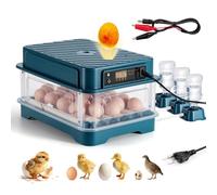 MOGOULUA Incubatrice per 24 uova, incubatrice digitale completamente automatica, rotazione automatica, incubatrice Hatcher, regolatore automatico dell'umidità, copertura visibile