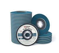 MOGRQAP 20 Pezzi Dischi Abrasivi Per Smerigliatrice Angolare, 115 mm Dischi Lamellari Grana 60, Disco Lamellare Per Lucidatura Di Metallo, Legno, Acciaio