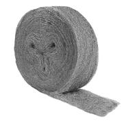 MOGRQAP Lana d'Acciaio 00 Contro i Topi, 20m Pulizia Paglietta Abrasiv Lana di Ferro Fine per Fori, Fessure del Muro, Rimuovere Ruggine, Lucidare il Metallo, Pulire il Vetro, Legno, Metallo(20m x 7cm)