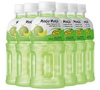 Mogu Mogu bevanda al melone (6 bottiglie) Bevande per bambini con nata de coco (gelatina di cocco) Divertenti scatole di succo masticabili per bambini. Bottiglie di succo fatte per adulti e bambini