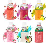 Mogu Mogu, Succhi di frutta al gusto fragola, litchi, mango, melone, anguria, uva, arancia, pina colada e cocco, 320 ml x 6 bottiglie