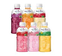 Mogu Mogu Succo di Frutta con Vari Gusti e 25% NATA De Coco, Bevanda Energetica, Ricco di Fibre Naturali, Senza Additivi di Conservanti e Coloranti, 320 ml, 6 Pezzi