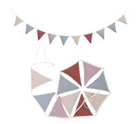 Moguri Bandierina per cameretta dei bambini, 100% tessuto in mussola, ottimo accessorio per letto di casa, culla e lettino, decorazione da parete, cameretta dei bambini, multicolore
