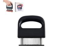 Moguxb Batticarne Nero Batticarne con 48 Lame Affilate in Acciaio Inox Batticarne per Bistecche Batticarne con Aghi per Manzo, Tacchino, Pesce,Maiale