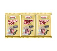 Mogyi Micro Pop Popcorn al Burro per Microonde, Snack Salato, Preparazione Rapida 3×80 g (Burro 240 g)