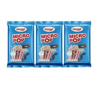 Mogyi Micro Pop Popcorn Salato per Microonde, Snack Croccante e Pronto in Pochi Minuti - 3×80 g (Sale 240 g)