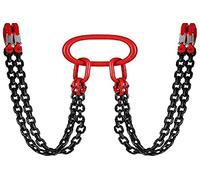 MOH Catene di Sollevamento a 4 Gambe Lunghezza, 5T 1,5m Imbracatura per Catena di Sollevamento in Acciaio Legato da Carico Utile 11023 LBS con Gancio a Forcella