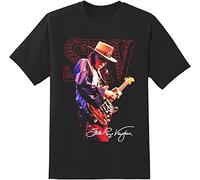 mohai Men's Stevie Ray Vaughan Guitar T-Shirt Funny Cotton Tee Vintage Gift for Men Black L