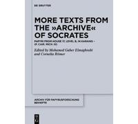 Mohamed Gaber El-Maghra More Texts from the Archive of Socrat (Copertina rigida)