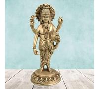 MohanJodero elegante ottone Lord Vishnu/Ottone Signore Dhanvantari Statua/Ottone Signore Dio dell'Ayurveda/Medicina Statua