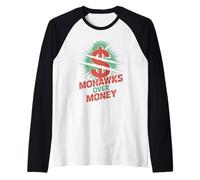 Mohawk Over Money Punk Rock Music Maglia con Maniche Raglan