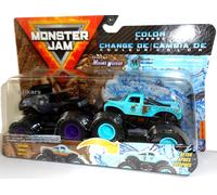 MOHAWK WARRIOR + WHIPLASH Auto 1:64 Monster Jam Color Change Trucks cambio co...