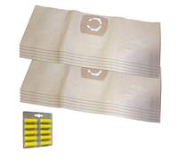 MohMus Set 10 Sacchetti (Carta) + 10 Profumi per Aspirapolvere GISOWATT: Faustino Elle, Inox, Jet Cleaner System, Lavamatic Te, Ti