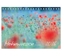 Mohnwiesen (Tischkalender 2026 DIN A5 quer), CALVENDO Monatskalender: Jeden Monat ein kleines Farbenspiel: Tauchen Sie ein in die zauberhafte Welt ... und spüren Sie die Leichtigkeit der Natur.