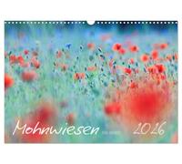 Mohnwiesen (Wandkalender 2026 DIN A3 quer), CALVENDO Monatskalender: Jeden Monat ein kleines Farbenspiel: Tauchen Sie ein in die zauberhafte Welt ... und spüren Sie die Leichtigkeit der Natur.