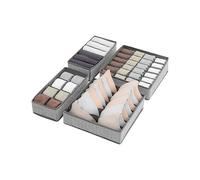 MOHO & HOME 4Pcs Set Non-Woven Storage Box Closet Underwear Organizer Cabinet Clothes Socks Draw