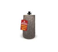 MOHOME Base Albero di Natale Tronco Effetto Legno Marrone Realistico 55 x Ø 35 cm Ceppo Base Rialzata Fino a 240 cm Supporto Robusto Stabile Resistente Addobbi Decorativi Natalizi