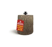 MOHOME Base Albero di Natale Tronco Effetto Legno Realistico 34 x Ø 32 cm Ceppo Base Rialzata Fino a 180 cm Supporto Robusto Stabile Resistente Addobbi Decorativi Natalizi