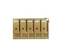 MOHOME Cassetta Postale Esterno Condominiale Interno Made in Italy Alluminio Bronzo Componibile Modulare 5 Scompartimenti 30 x 17,5 x 52 cm Targhetta Doppia Chiave Kit Montaggio Incluso