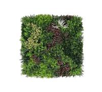 MOHOME Erba da Parete Finta Artificiale Siepe Interno Esterno Amazonia Premium Quality 100x100 cm Effetto 3D Componibile Pannelli Verde Parete Erba Finta Interno Pianta Frangivista 1m² Bar Balcone