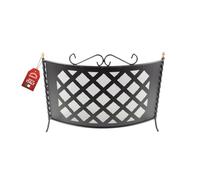 MOHOME Parascintille per Camino Angolare Nero Ferro Battuto Design Romboidale 45 x 60 cm Griglia Paraschizzi Made in Italy Caminetto Parafuoco Protezione per Stufa e Caminetti Accessori per Camino