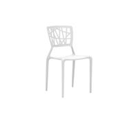 MOHOME Sedia Bianca Polipropilene Impilabili Schienale Moderno Ergonomico Dimensioni 84 x 40 x 40 cm Interno Esterno Casa Ufficio Bar Ristorante