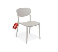 MOHOME Sedia Tortora Chiaro Polipropilene Premium Quality Impilabile Dimensioni 79 x 54,5 x 46 cm Design Ergonomico Minimalista Elegante Interno Esterno Casa Ufficio Bar Ristorante