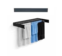 MOHOME Stendibiancheria da Parete in Ferro Retrattile Pieghevole Stendino da Balcone a Scomparsa da Muro Stendipanni Interno Esterno 80x40x10 cm Salvaspazio 5 Barre in Alluminio Kit Montaggio Incluso