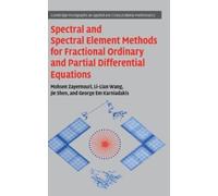 Mohsen Zayernou Spectral and Spectral Element Methods for Fra (Copertina rigida)